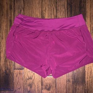 Purple athletic shorts